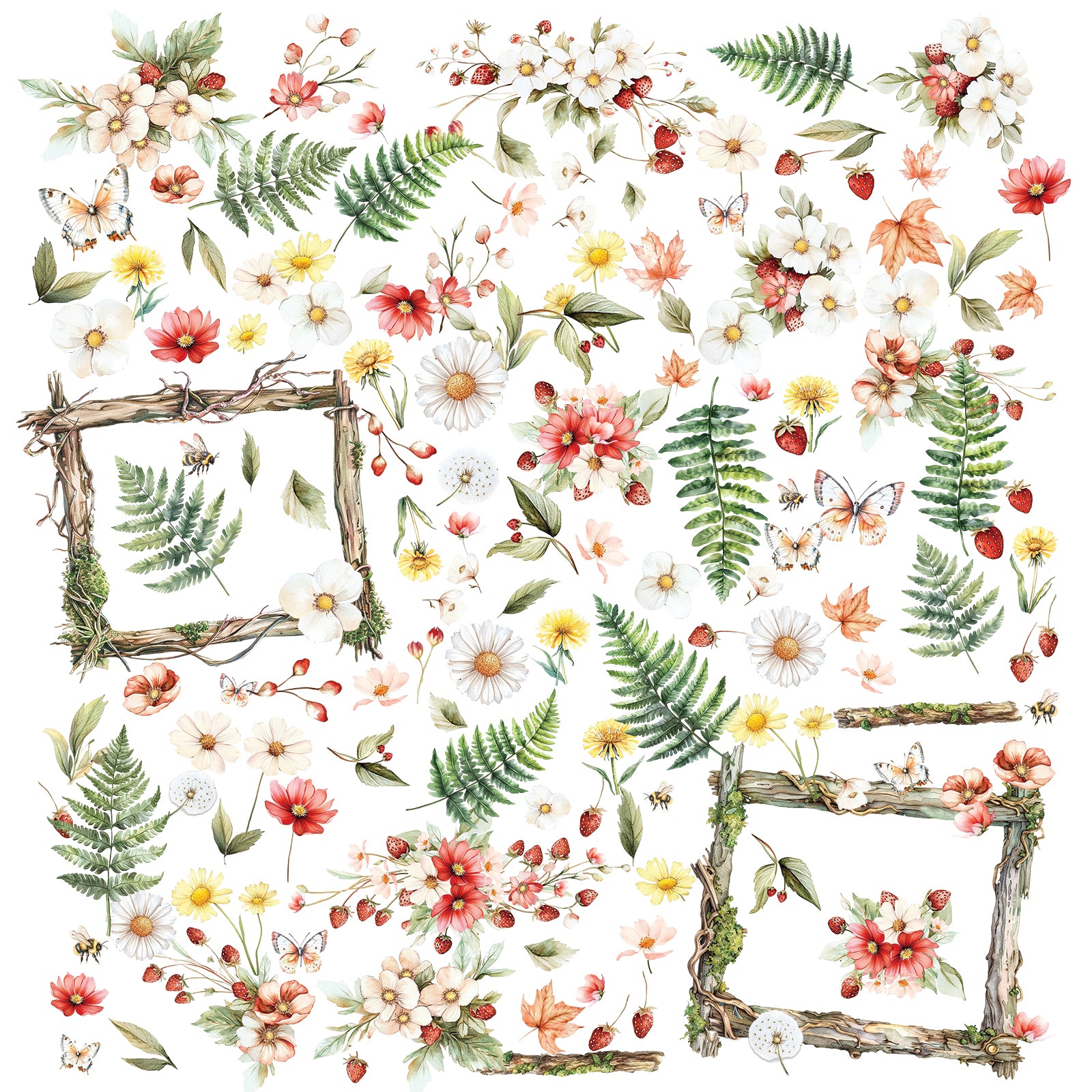 49 & Market Nature's Haven Wildflowers Laser Cut Elements